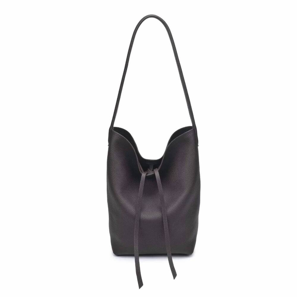 NEW MODA LUXE women's odette bucket bag in chocolate